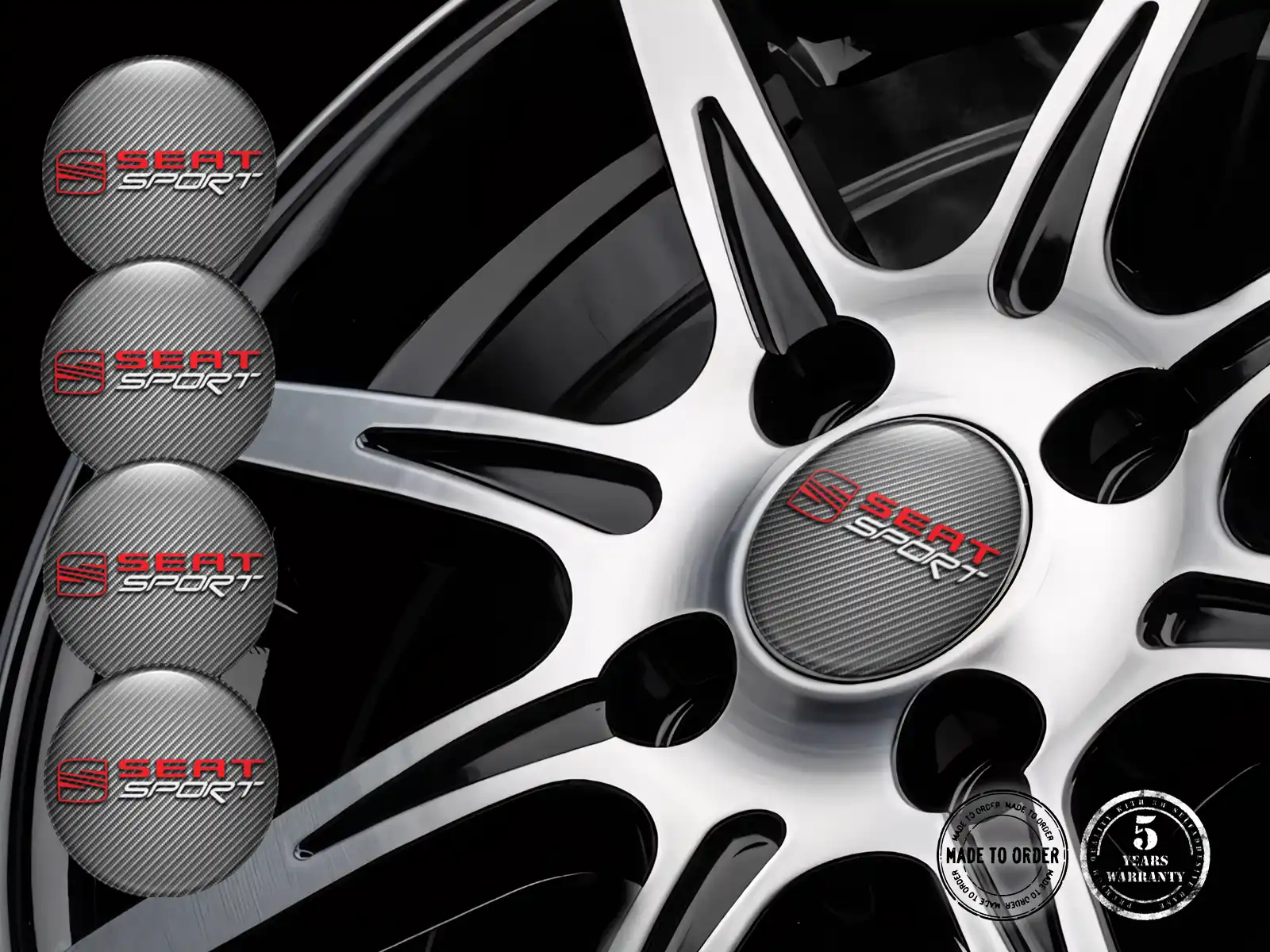 Seat Rademblem Stil Harz-Dome-Upgrade